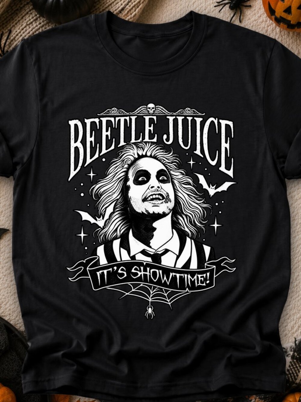Beetlejuice Its Showtime TShirt Graphic Tee Adult Unisex Funny 80s Movie Lover